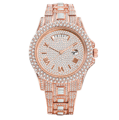 Masculino Diamond Quartz Watch