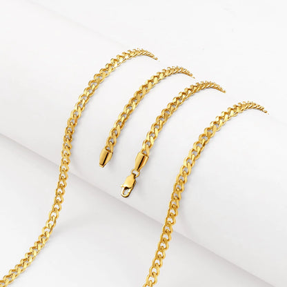 Stainless Steel Gold Plated Box Chain