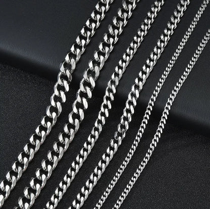 Stainless Steel Gold Silver Cuban Curb Chain