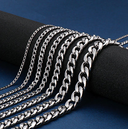 Stainless Steel Gold Silver Cuban Curb Chain