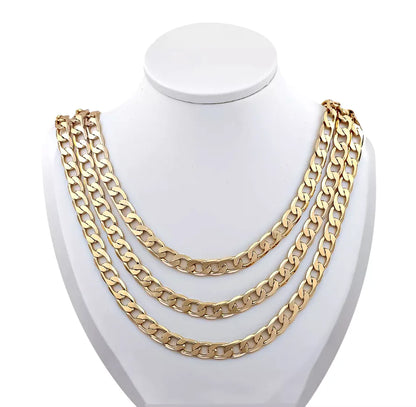 Stainless Steel Gold Silver Cuban Curb Chain