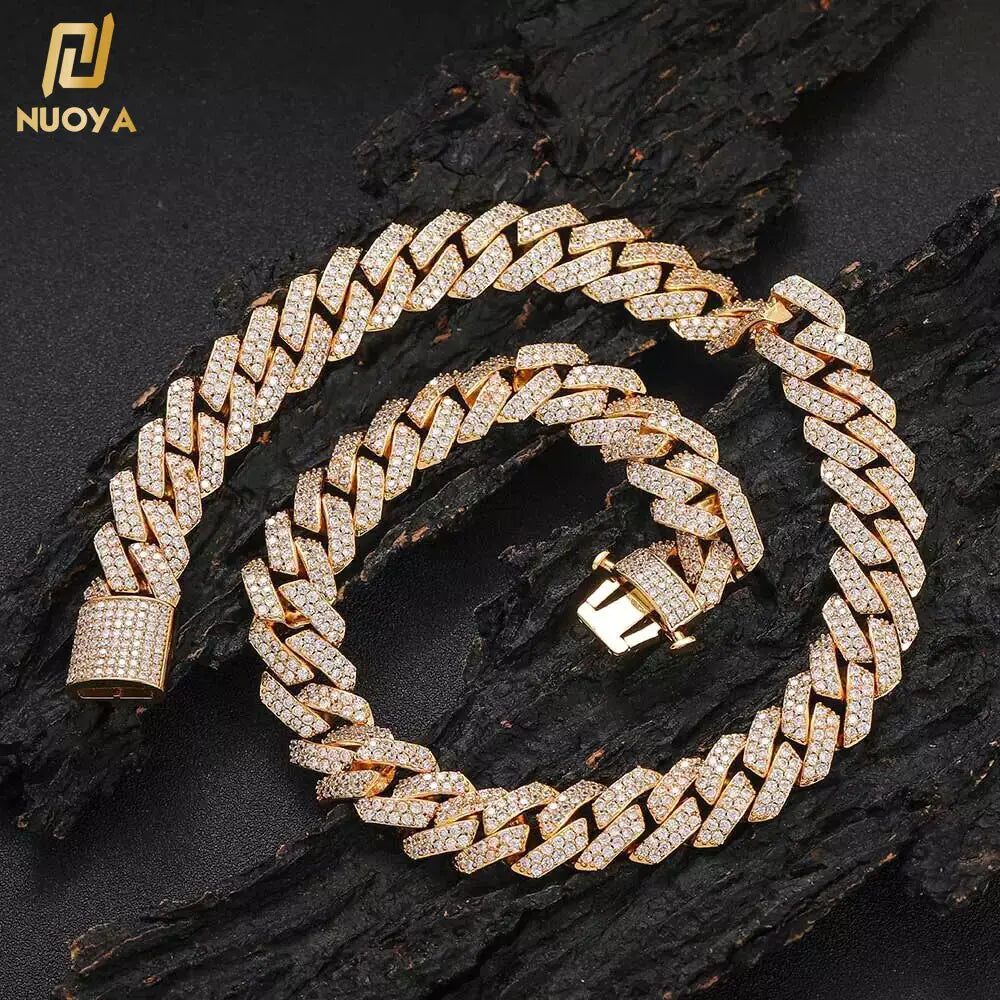 Gold Plated Iced Out Cuban Chain Necklace