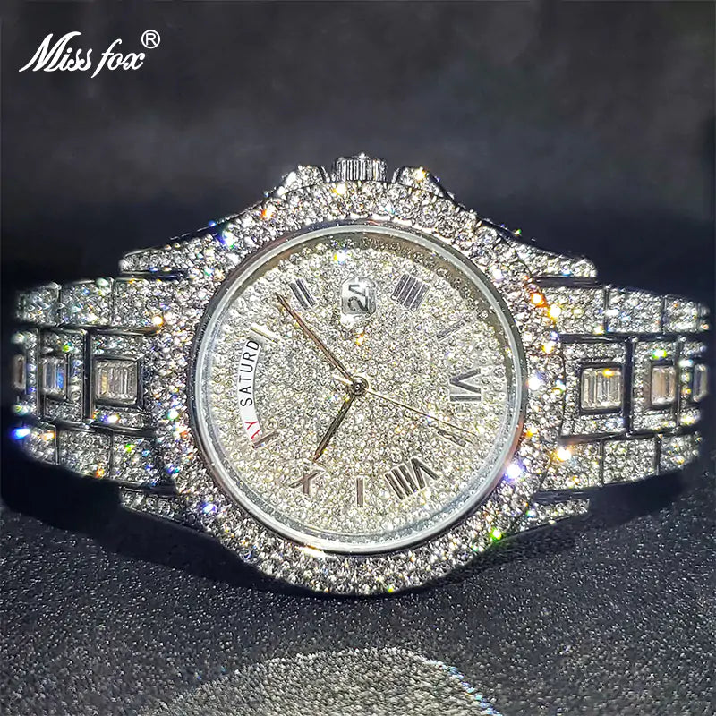 Masculino Diamond Quartz Watch