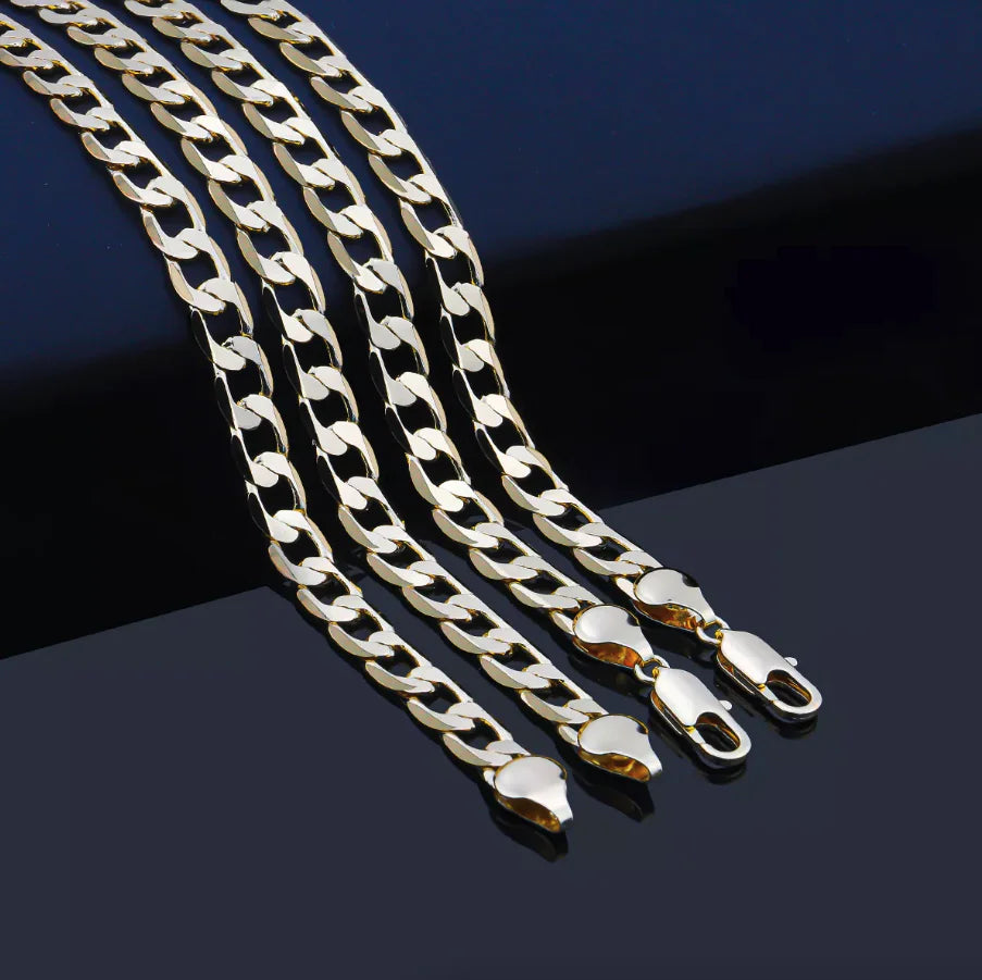 Stainless Steel Gold Silver Cuban Curb Chain